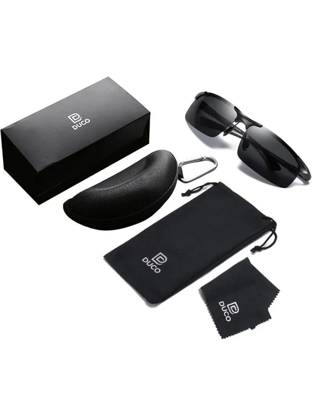 Ultralight Polarized Carbon Fiber Sunglasses for Men | UV400, Wrap Around
